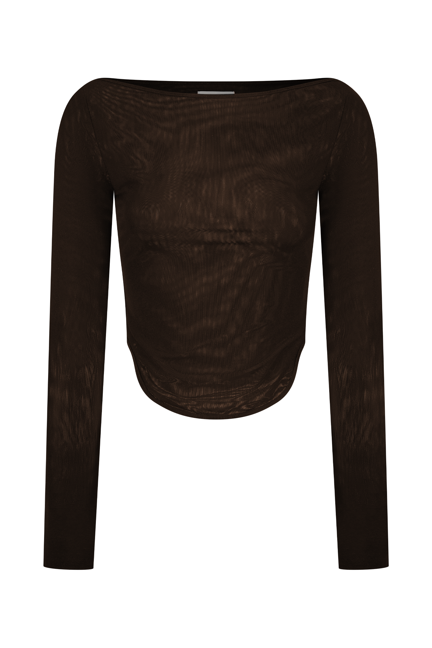 Colette Boat Neck Mesh Üst