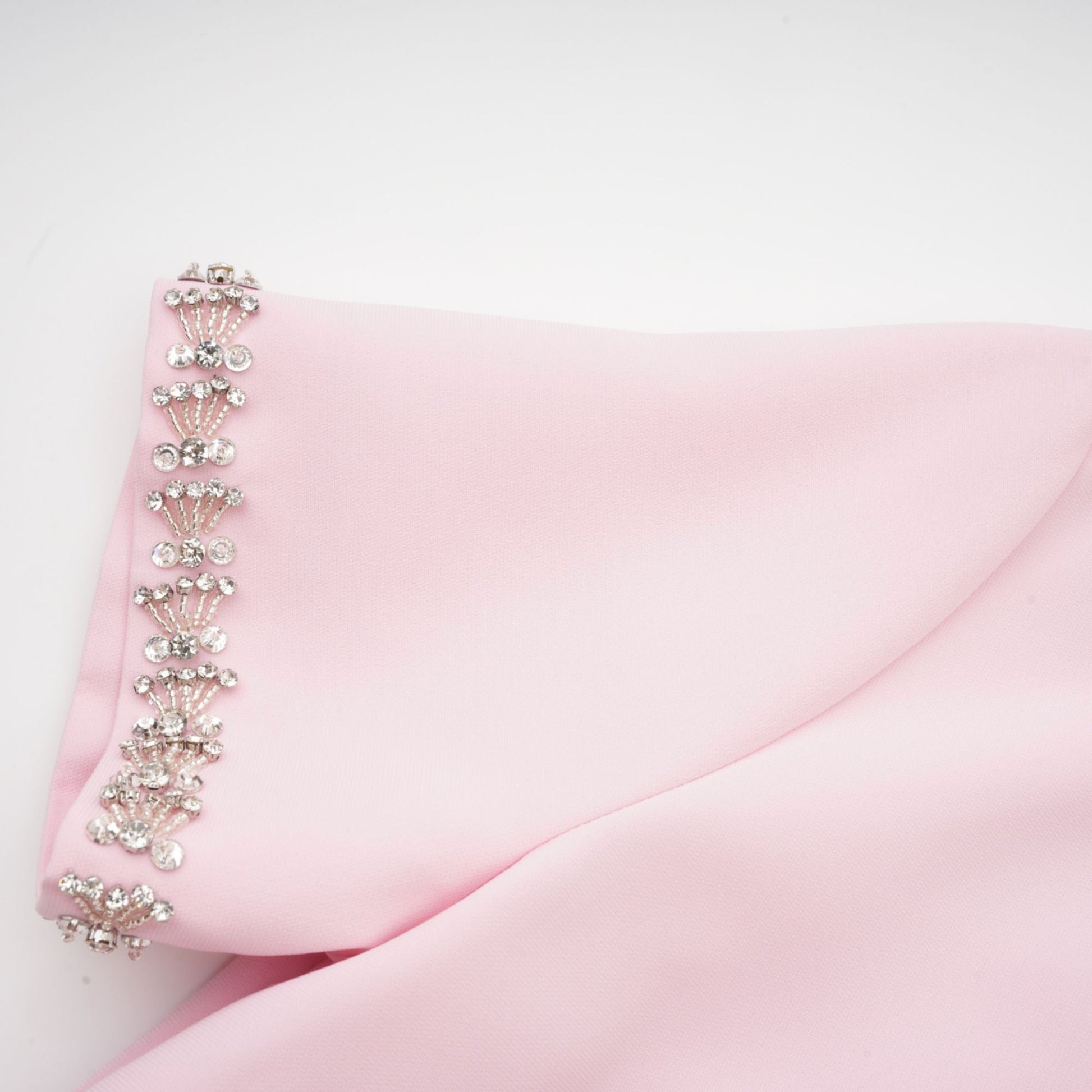 Zoe Fiyonklu Kristal İşlemeli Midi Elbise