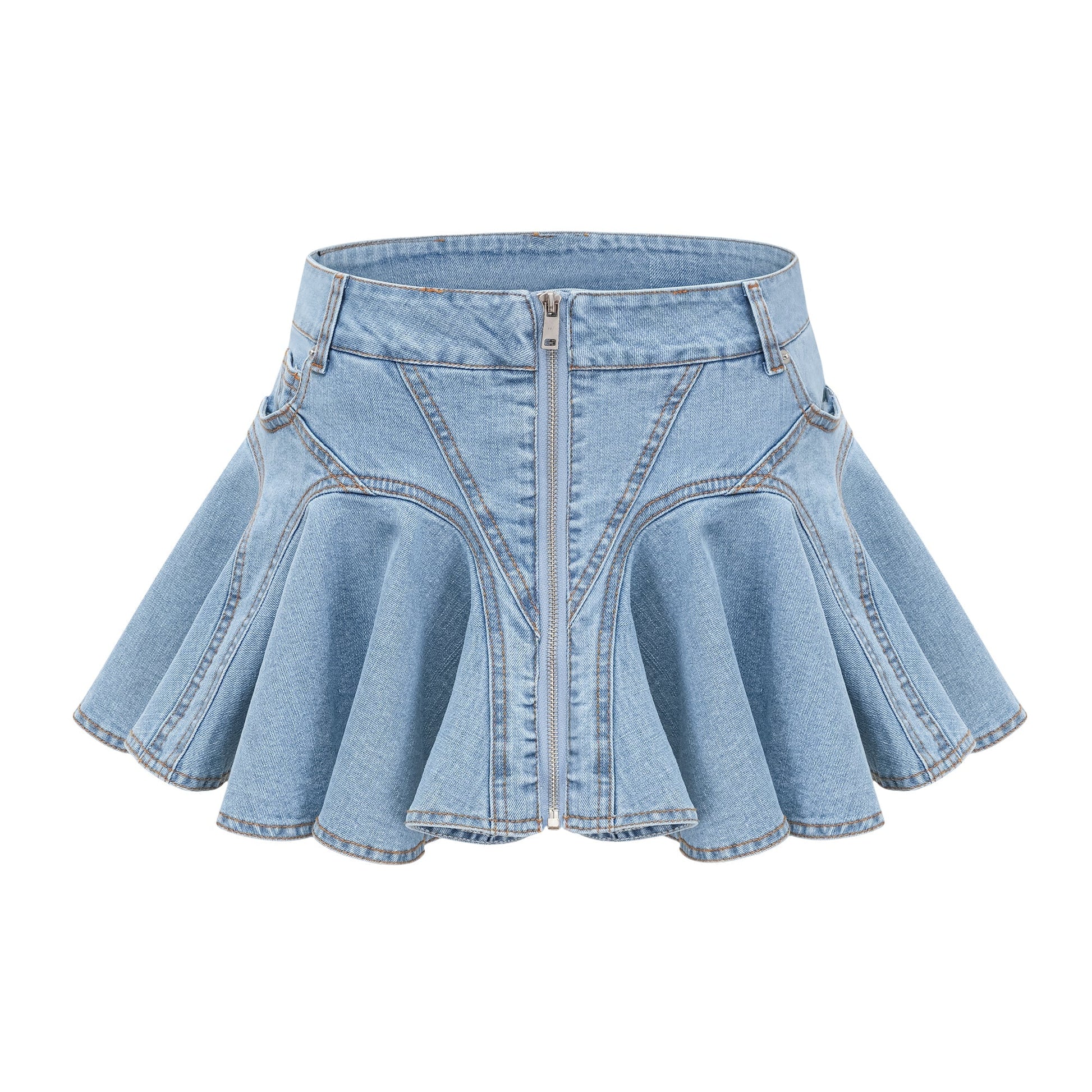 Capucine Denim Etek Kısmı Farbalalı Etek