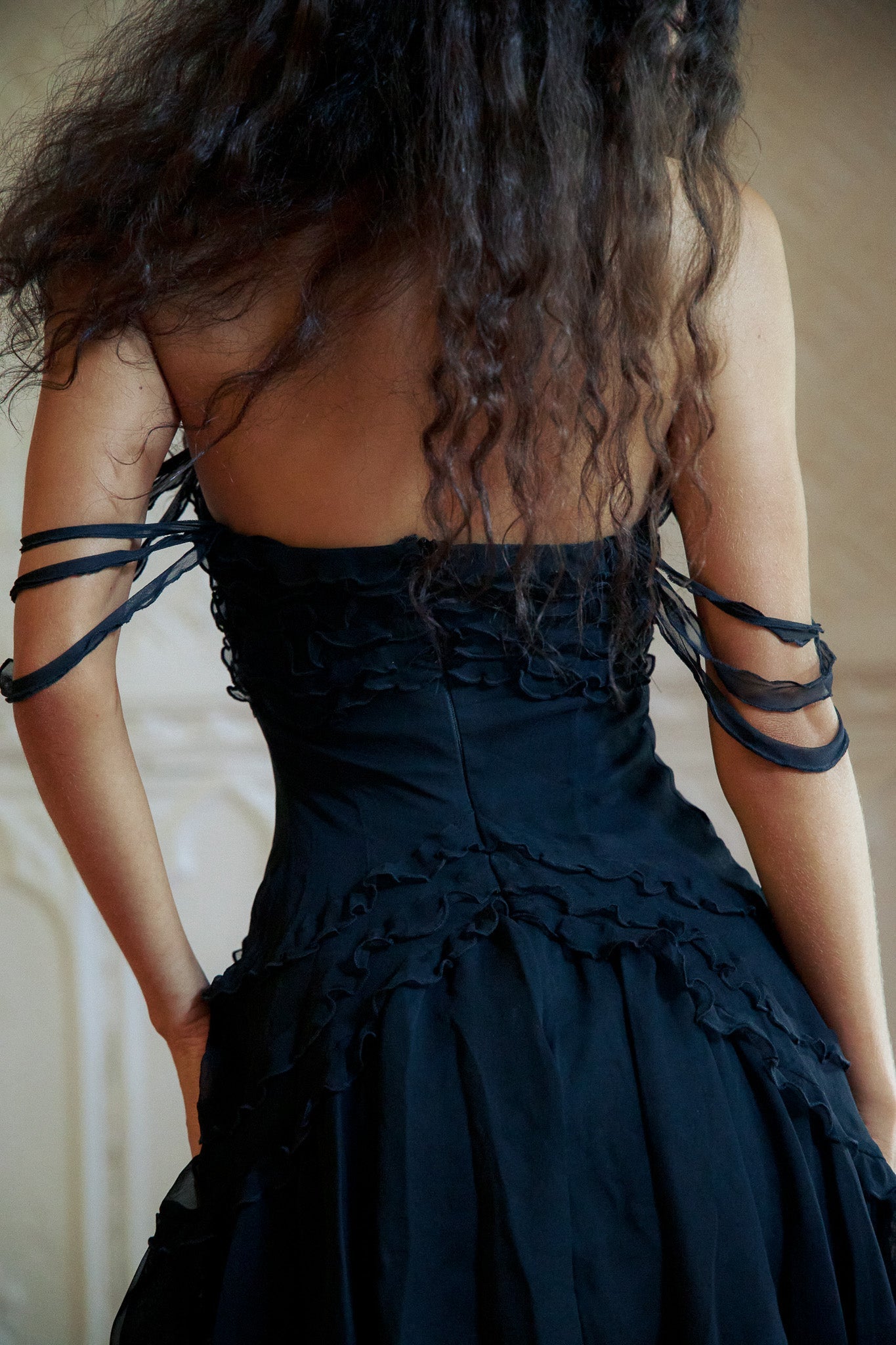 Cascading Mini Elbise