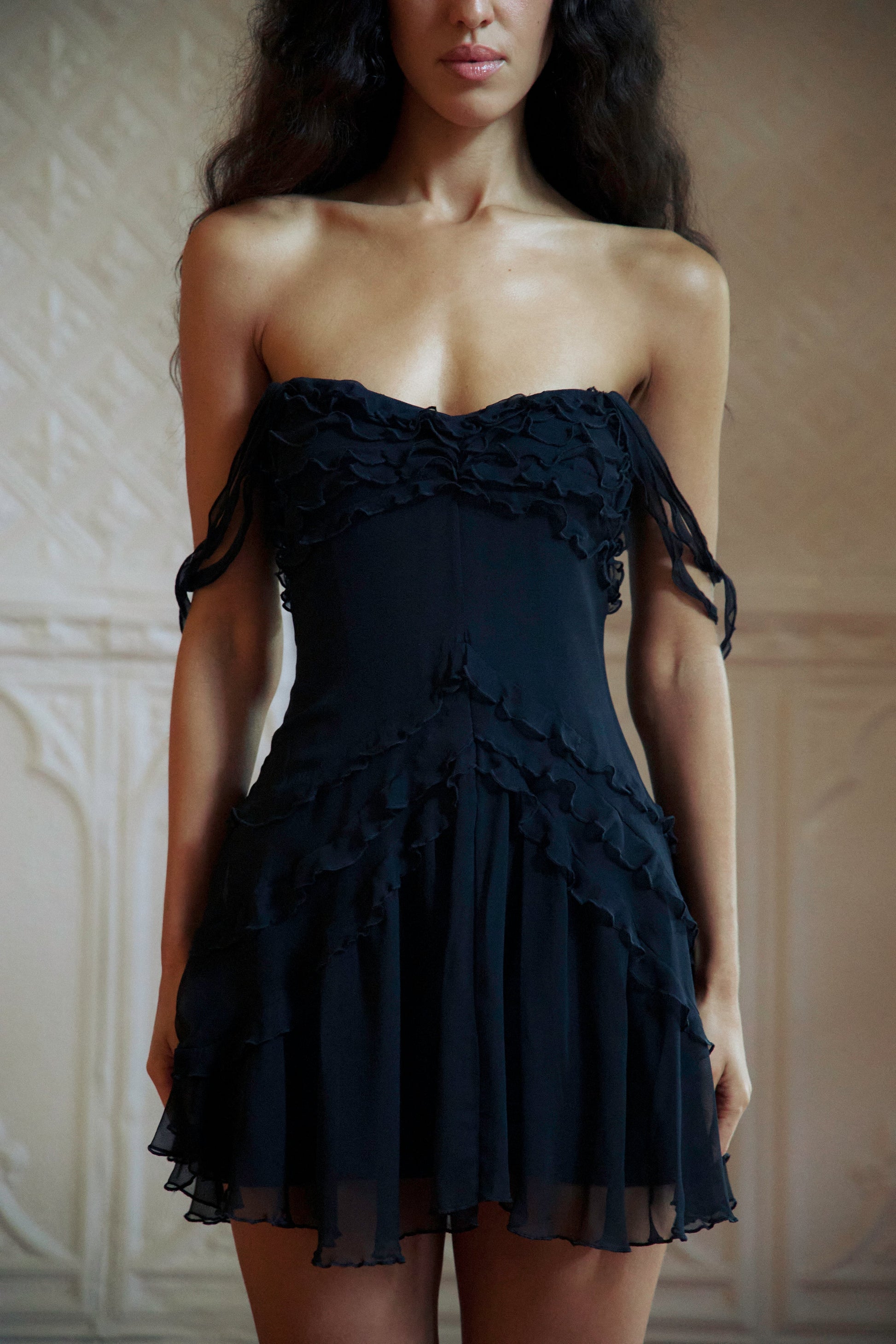 Cascading Mini Elbise