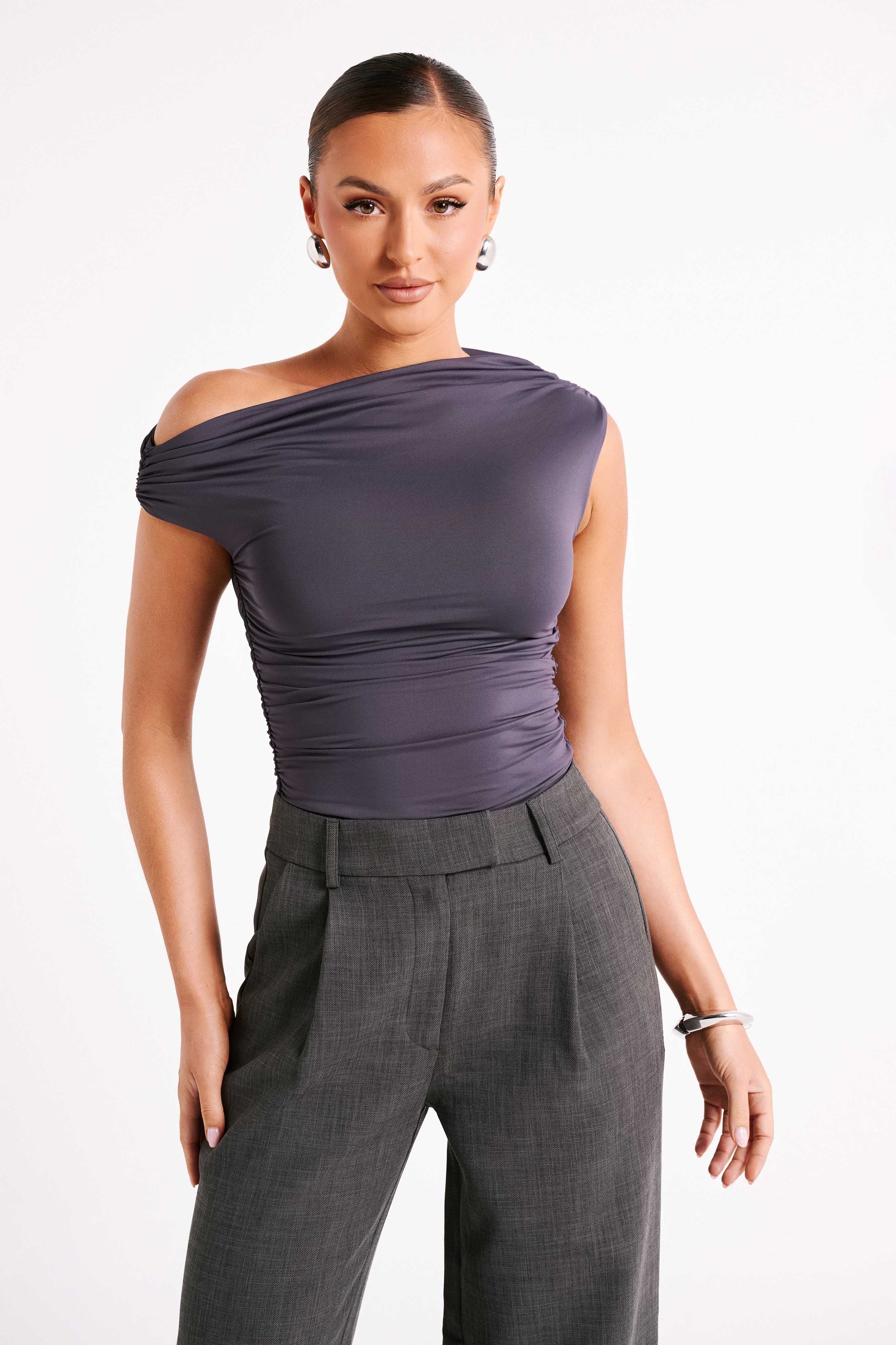 Alayna Recycled Nylon Ruched Üst
