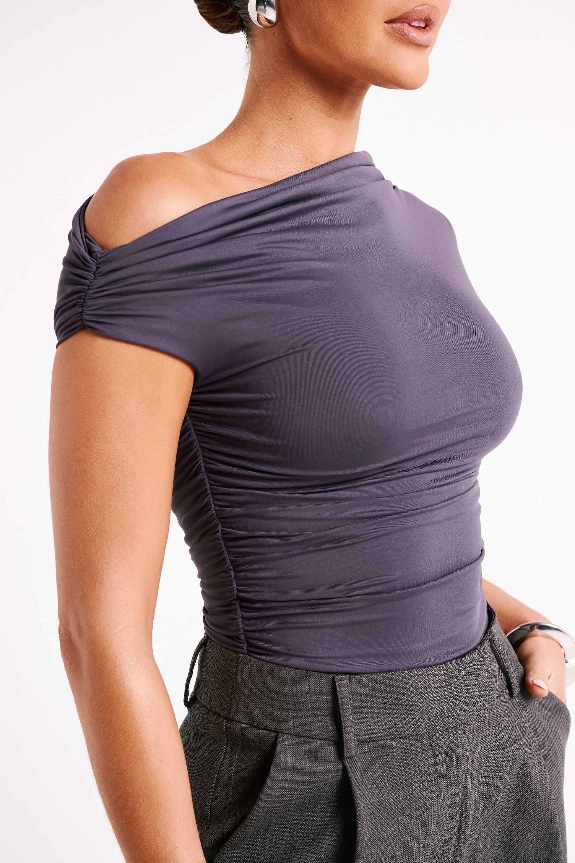 Alayna Recycled Nylon Ruched Üst