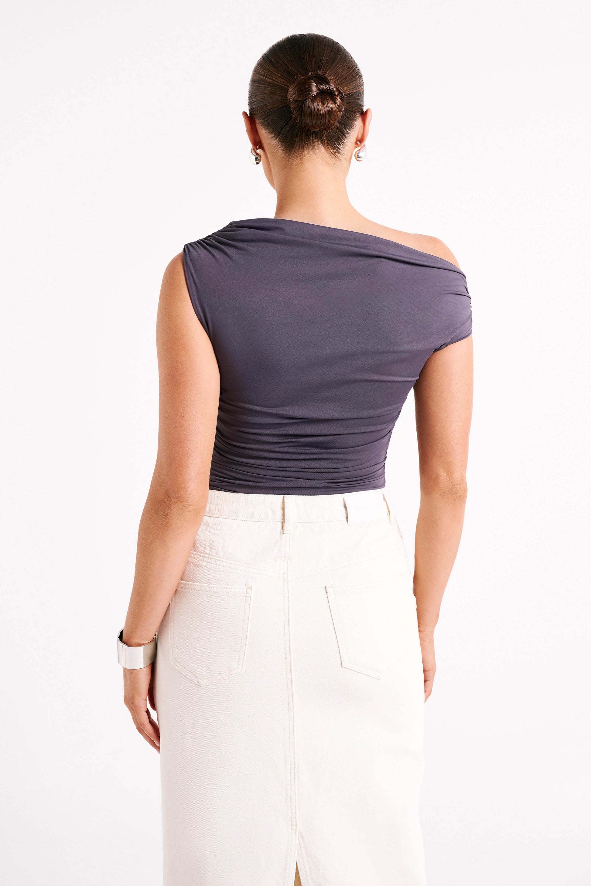 Alayna Recycled Nylon Ruched Üst