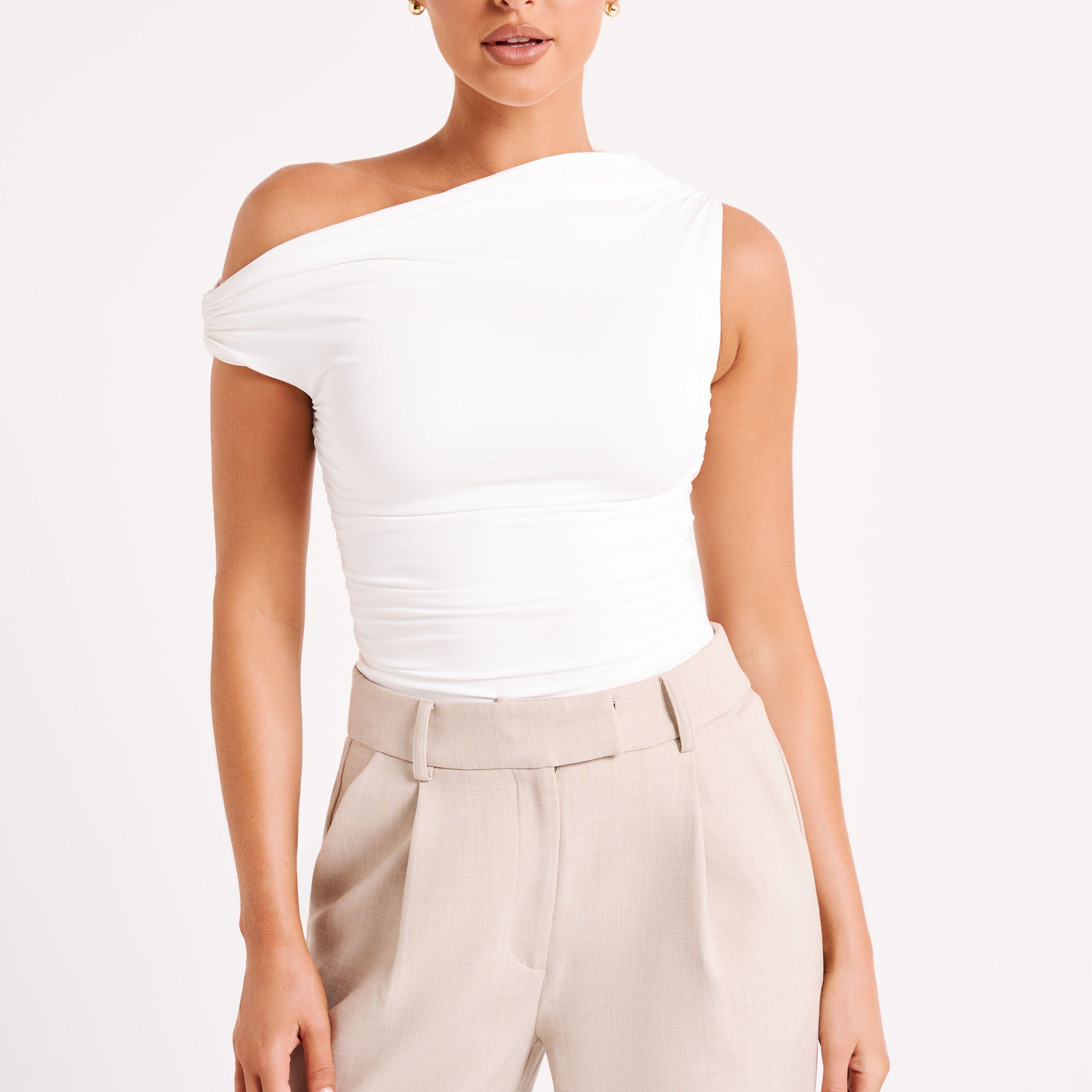 Alayna Recycled Nylon Ruched Üst