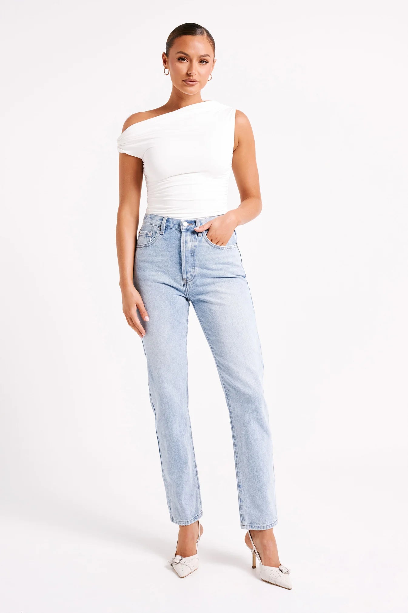 Alayna Tek Omuz Bluz