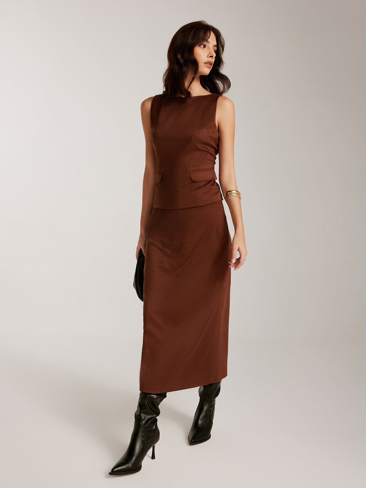 Bronze Elegance Kolsuz Bluz
