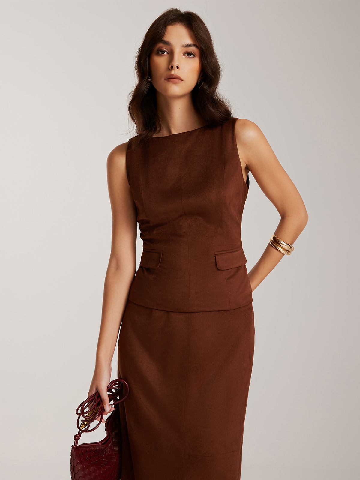 Bronze Elegance Kolsuz Bluz