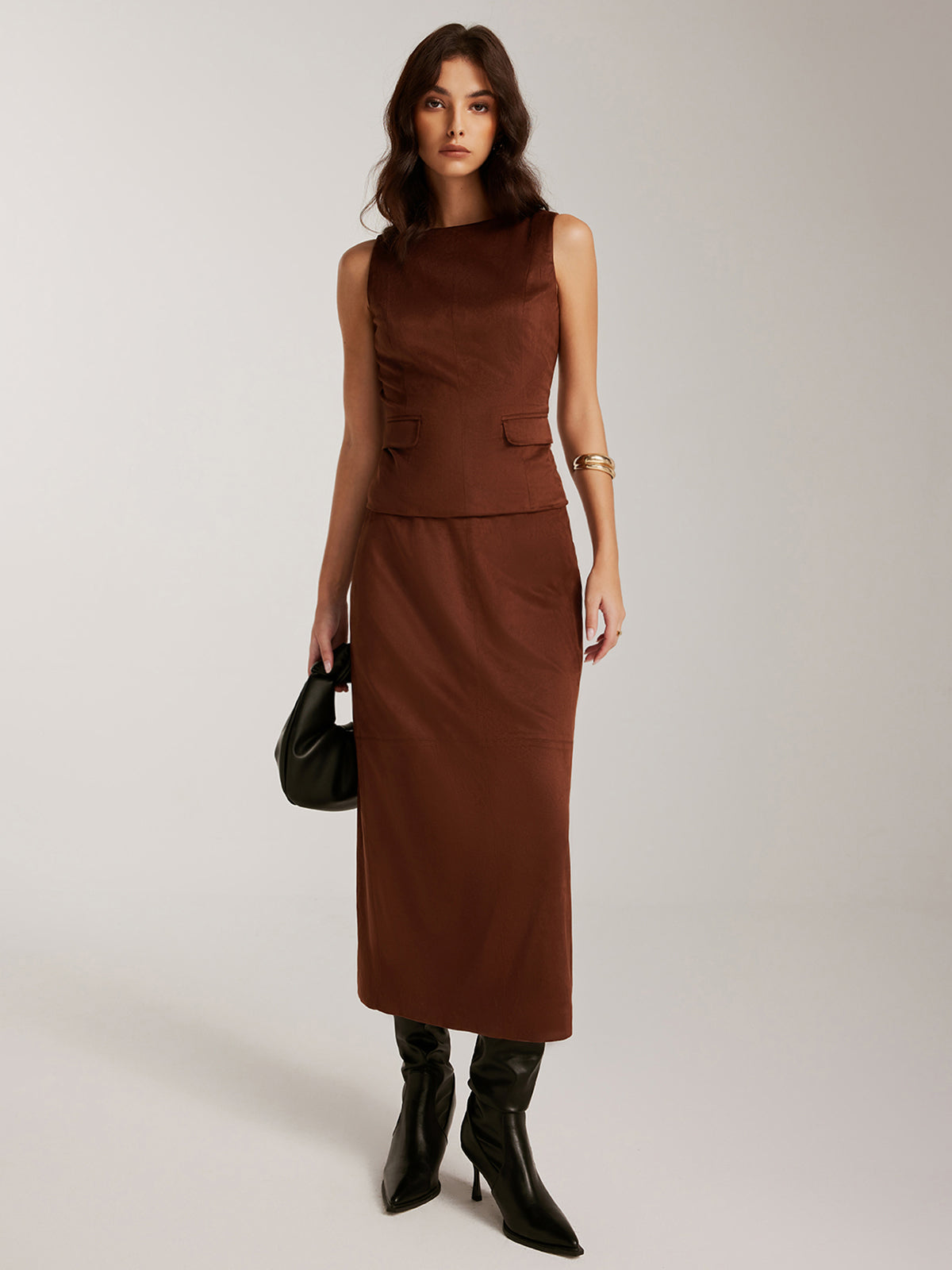 Bronze Elegance Kolsuz Bluz