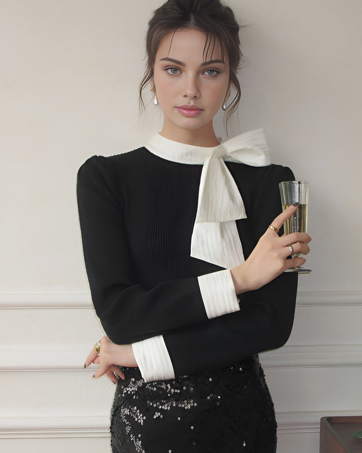 Chic Bow Detaylı Bluz