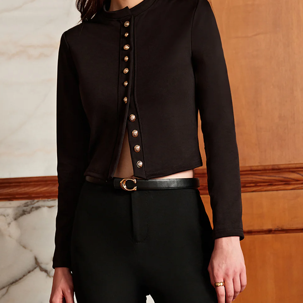 Elegance Line Düğmeli Bluz