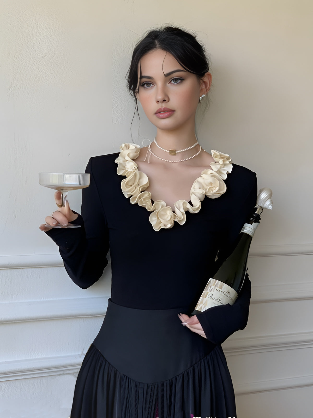 Elegant Bloom Detaylı Bluz