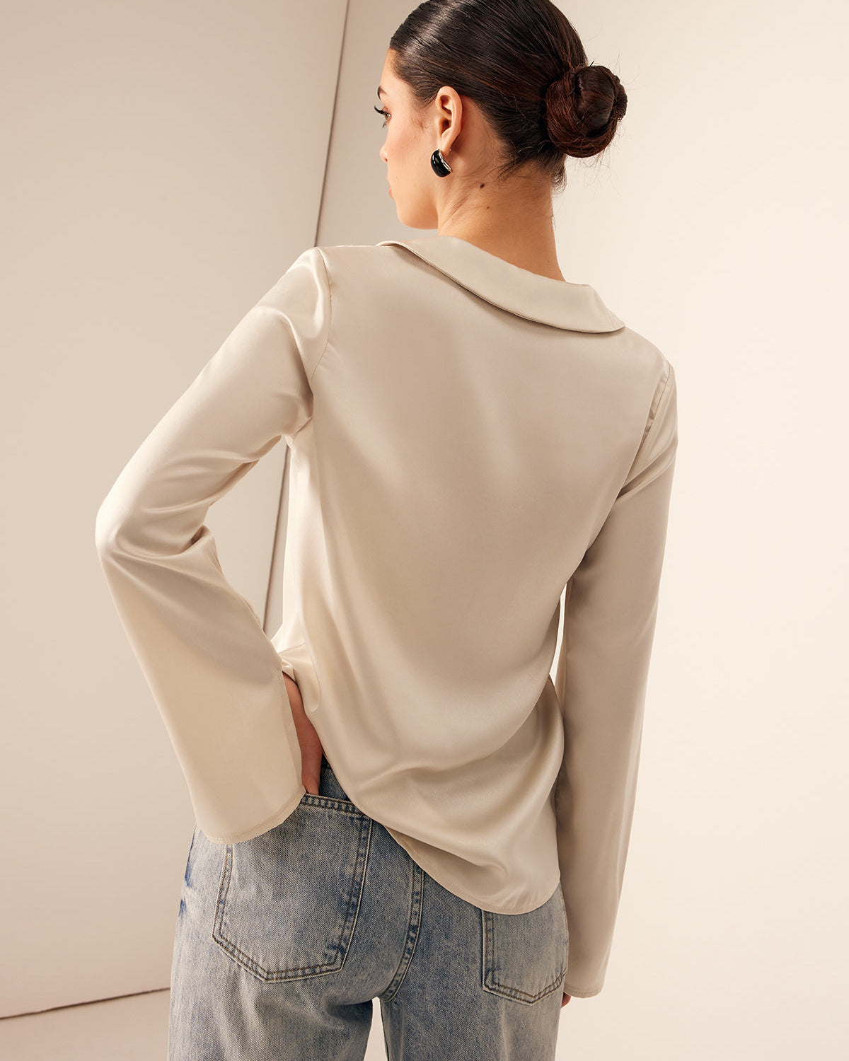 Ivory Tied Minimal Bluz
