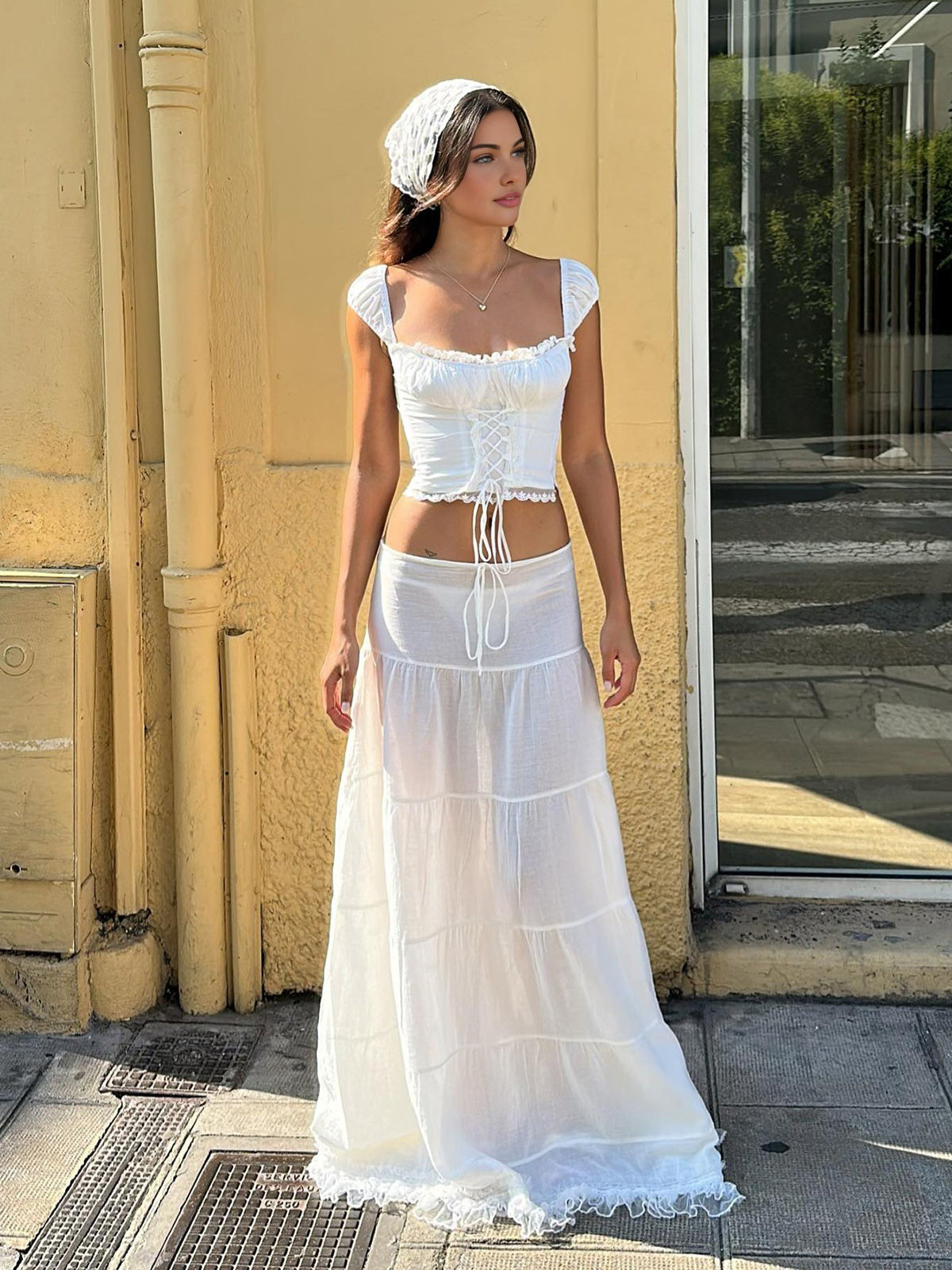 Lace Haven Korsaj Detaylı Bluz