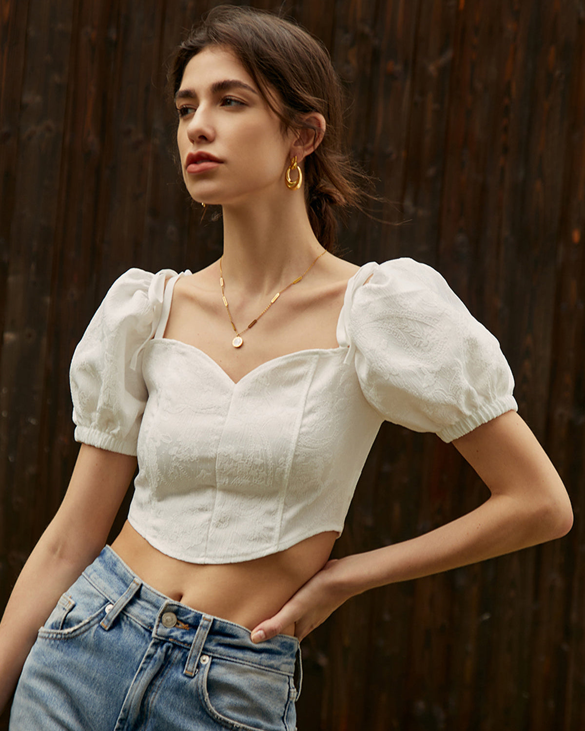 Lily Charm Puf Kollu Bluz