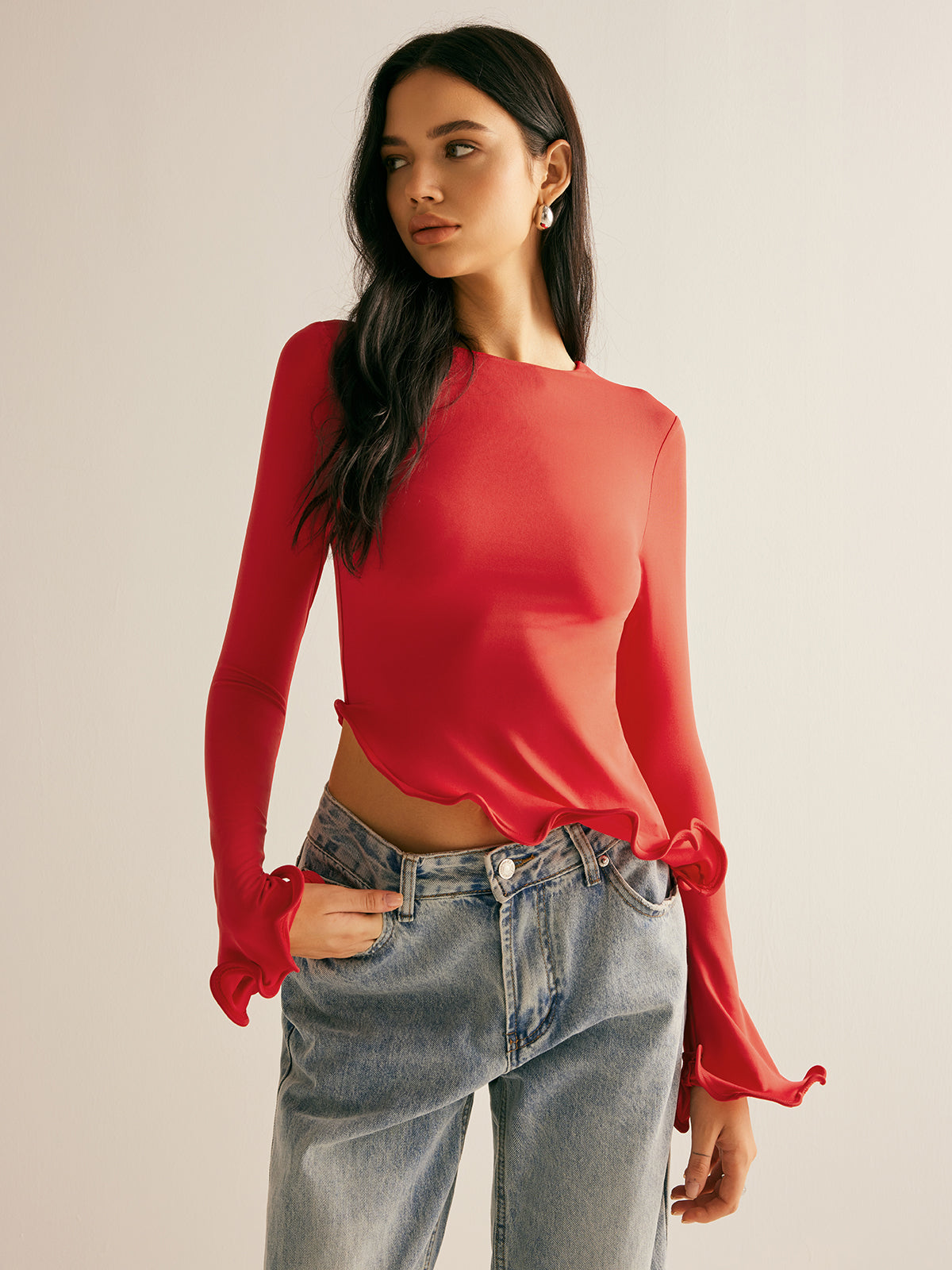 Scarlet Wave Detaylı Bluz