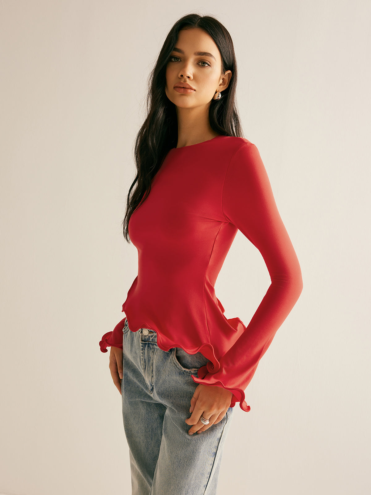 Scarlet Wave Detaylı Bluz