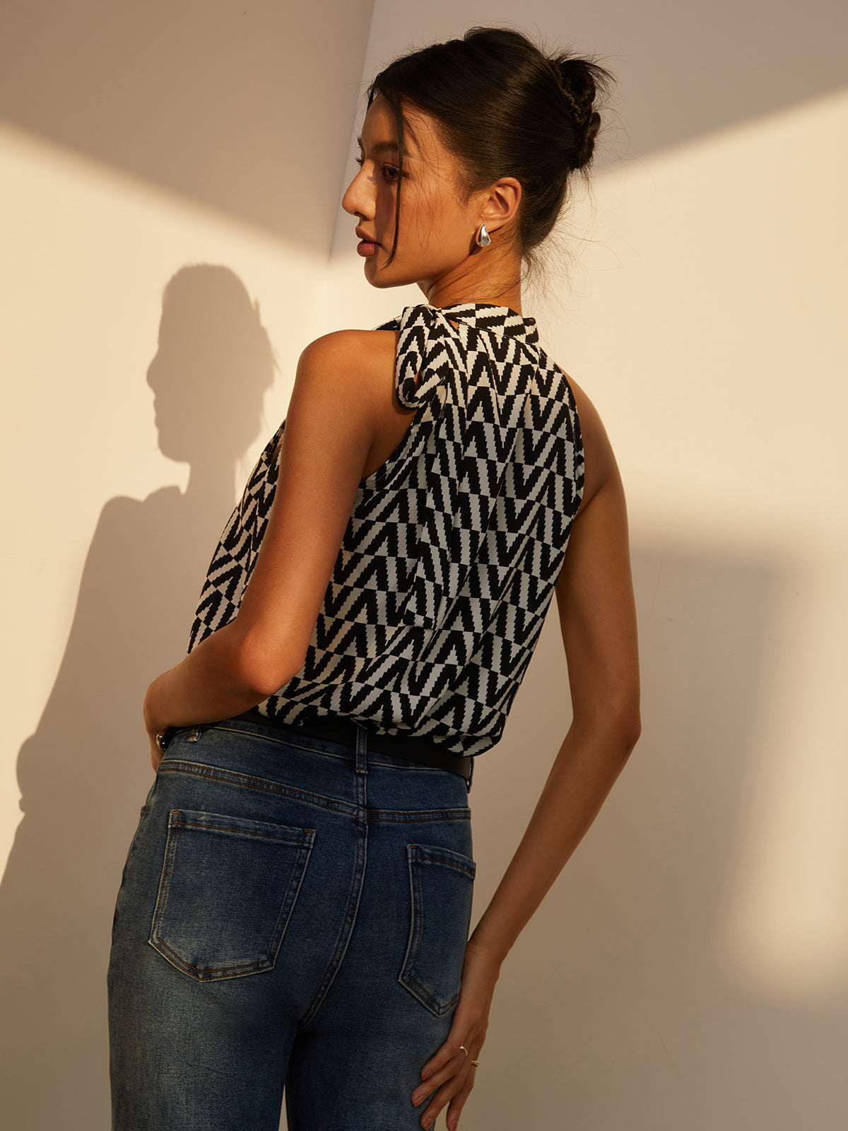 Zigzag Halter Bluz