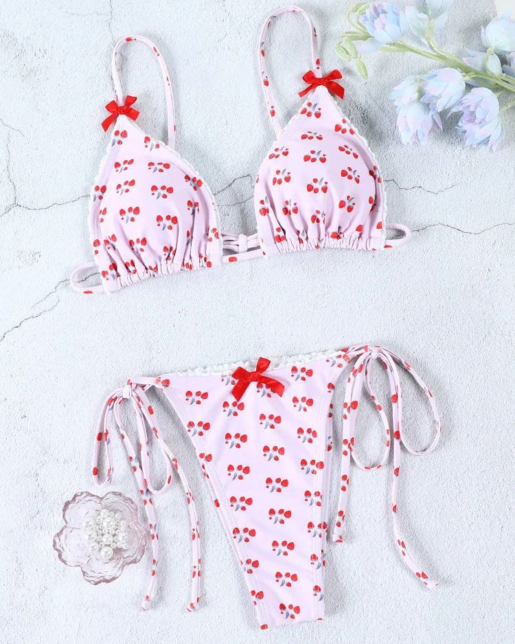 Jayne Cherry Print Bikini Takımı