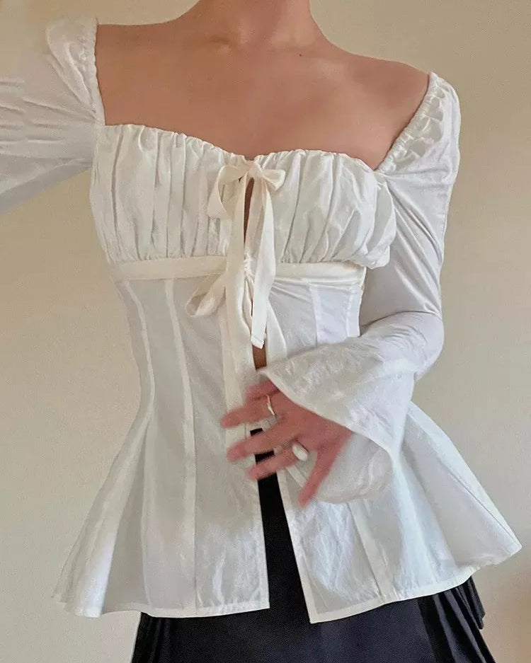 Fransız Model Bağlamalı Bluz