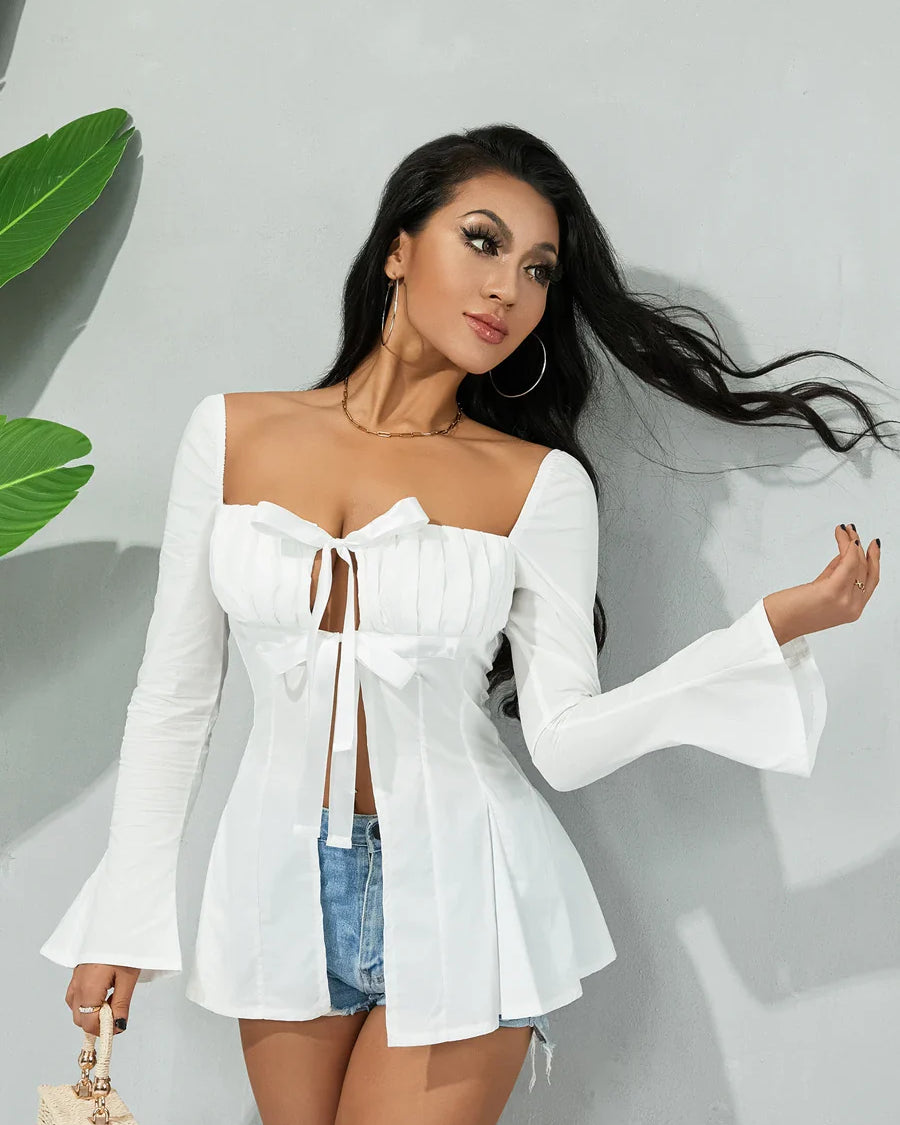 Fransız Model Bağlamalı Bluz