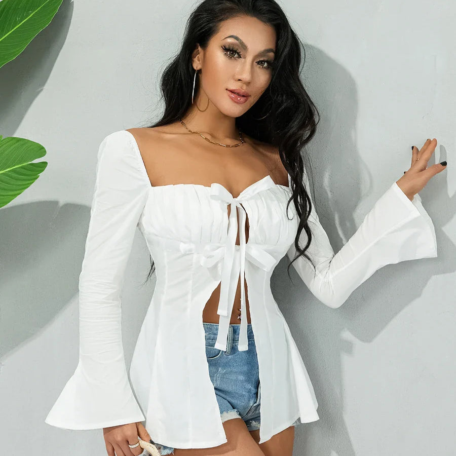 Fransız Model Bağlamalı Bluz