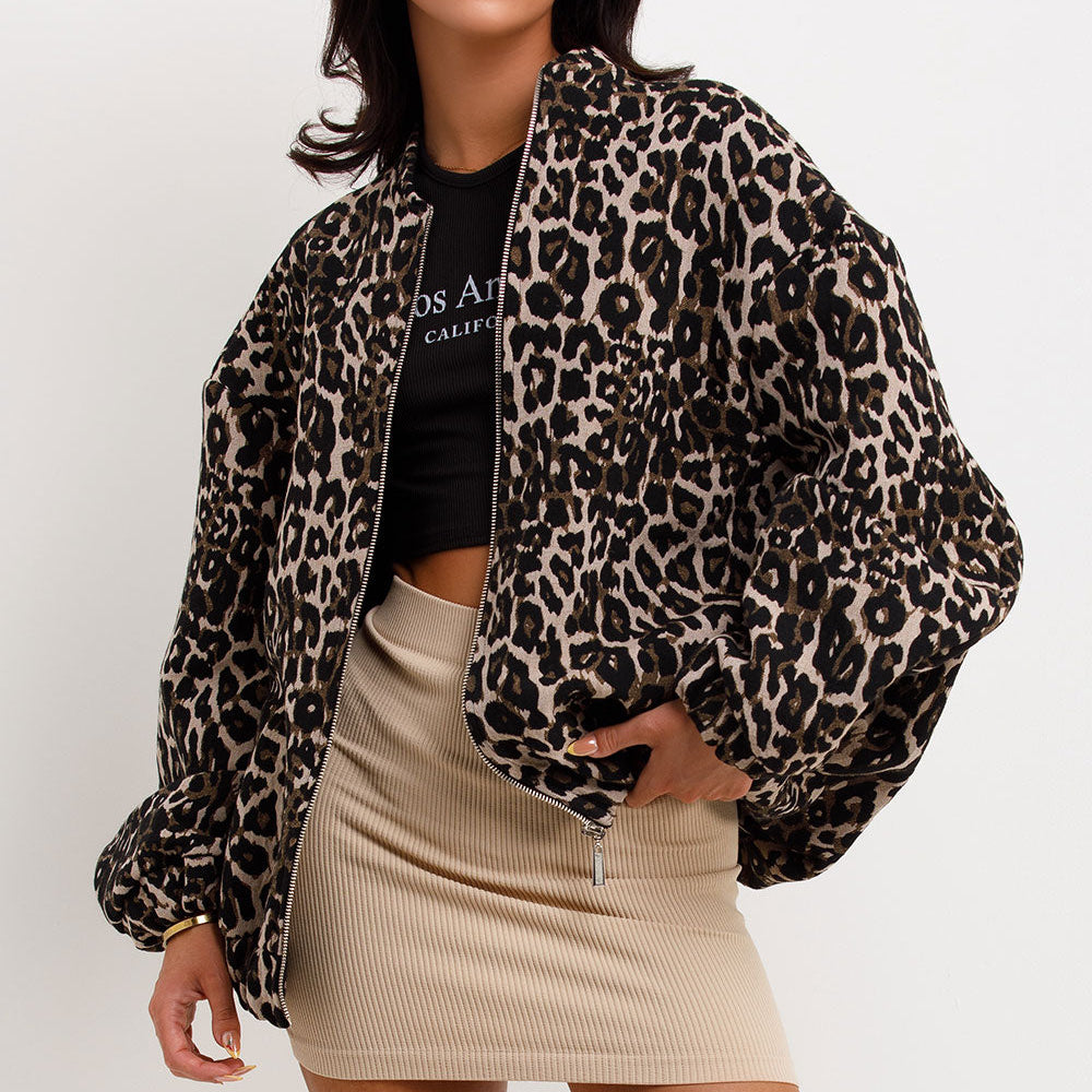 Retro Leopar Desenli Mont