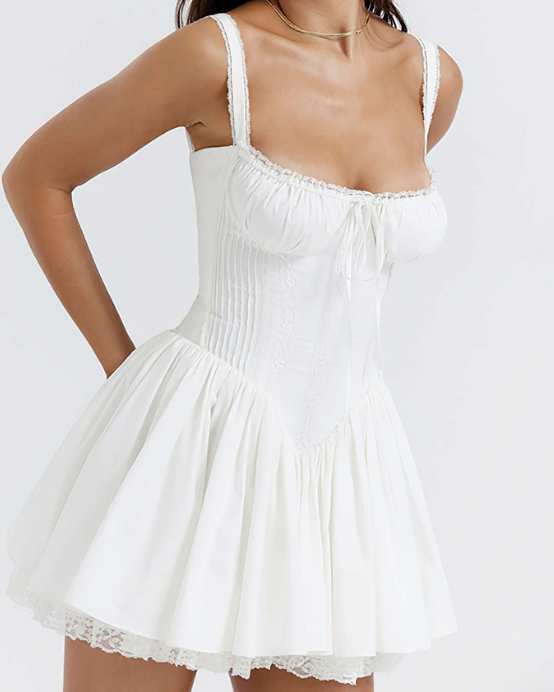 Lace Slip Mini Elbise
