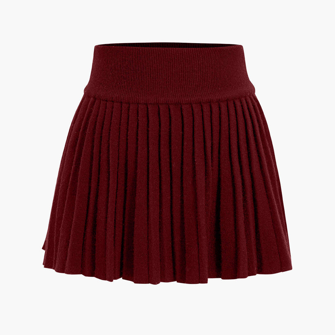 Basic Triko Pileli Etek