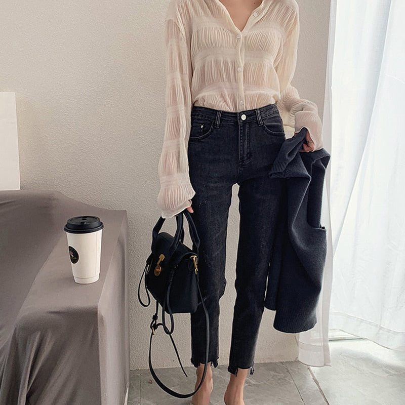 Giovanna Buruşuk Gömlek