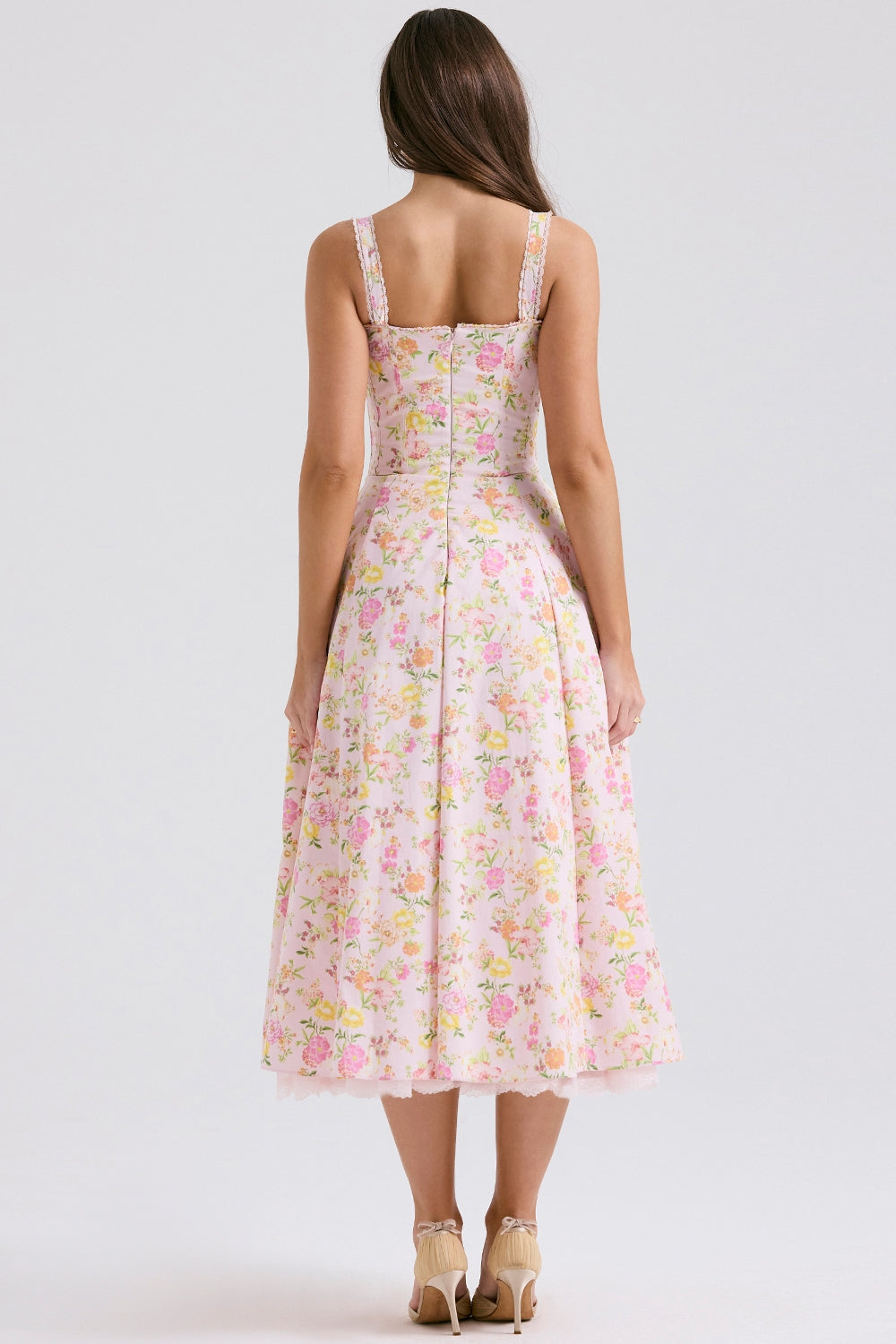 Roselyne Pastoral Midi Elbise